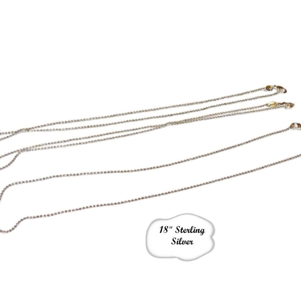 New- 18 Inch Sterling Silver Ball Chain Necklace, Silver Chain, Dainty Chain